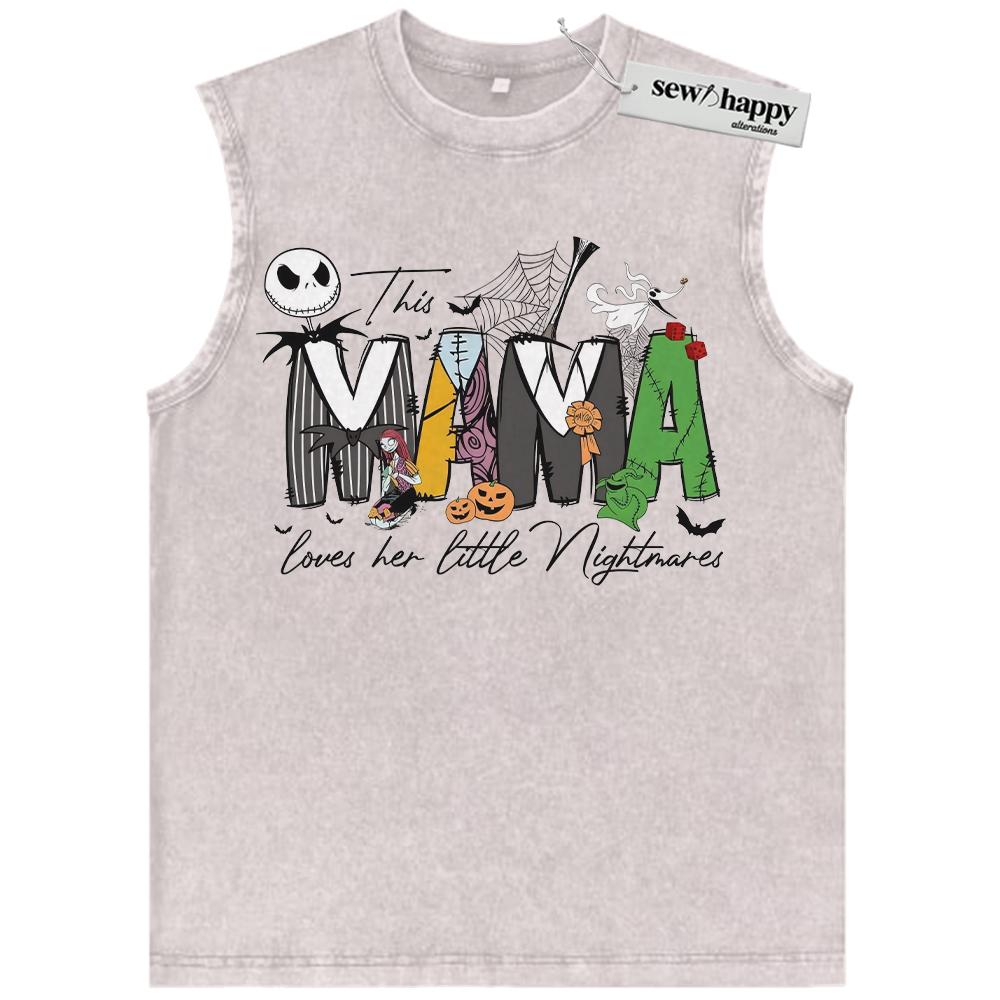 Wash Tank Top The Nightmare Before Christmas Tank Top, Mother’s Day Tank Top, Animated Tank Top, Vintage Tank Top