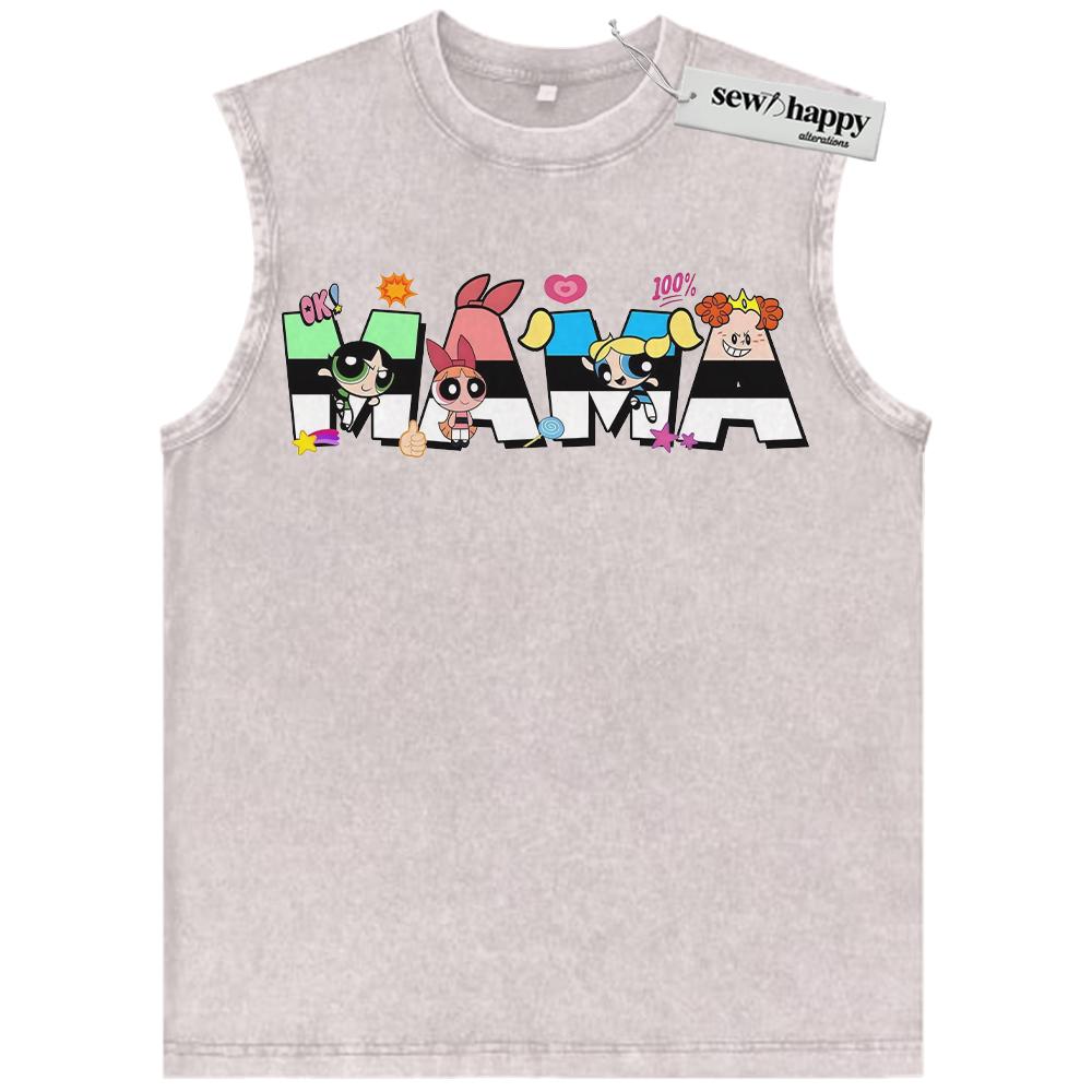 Wash Tank Top The Powerpuff Girls Tank Top, Mother’s Day Tank Top, Animated Tank Top, Vintage Tank Top