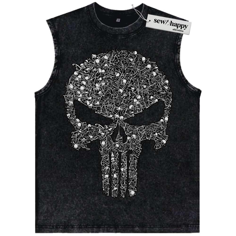 Wash Tank Top The Punisher Tank Top, Marvel Comics Tank Top, Vintage Tank Top