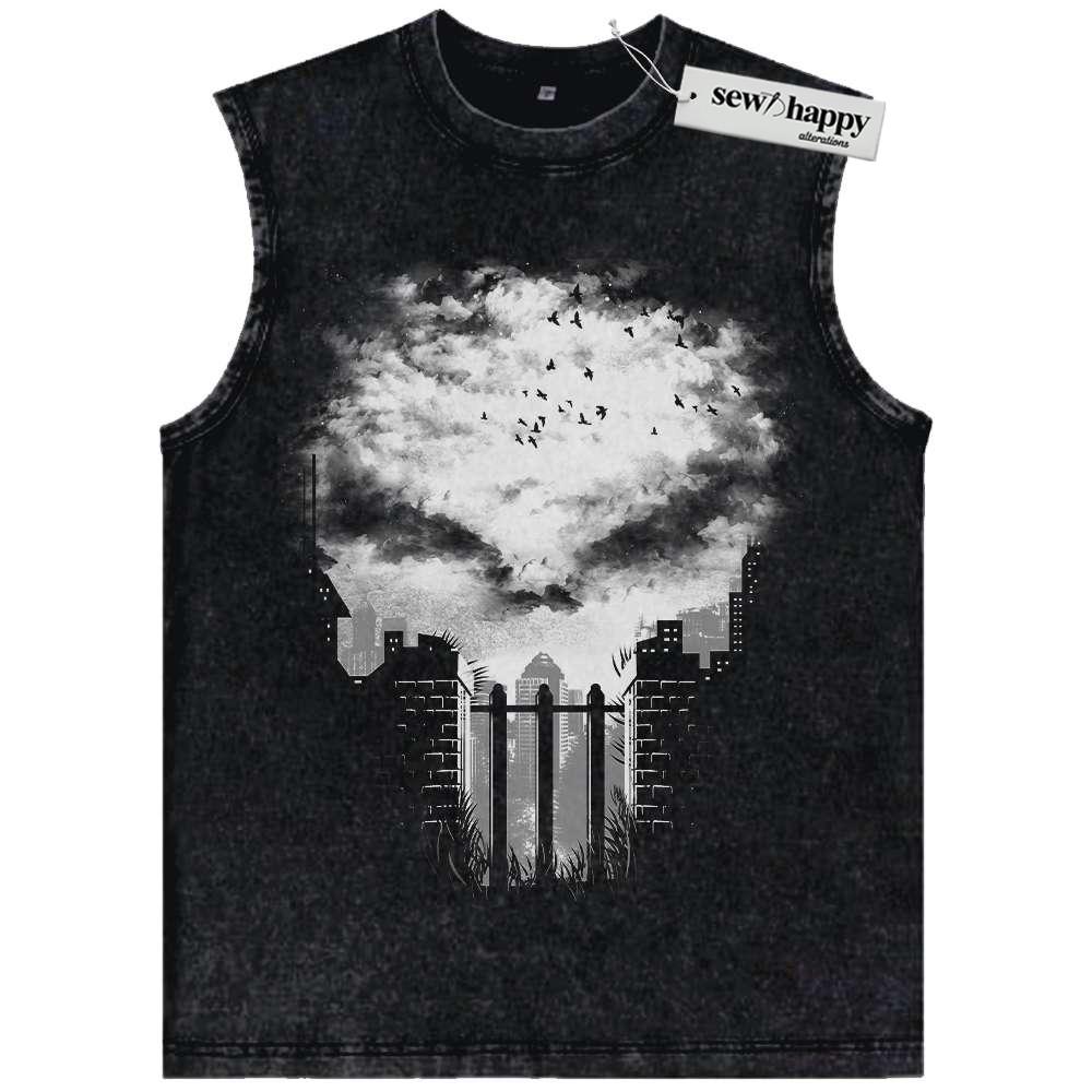 Wash Tank Top The Punisher Tank Top, Marvel Comics Tank Top, Vintage Tank Top