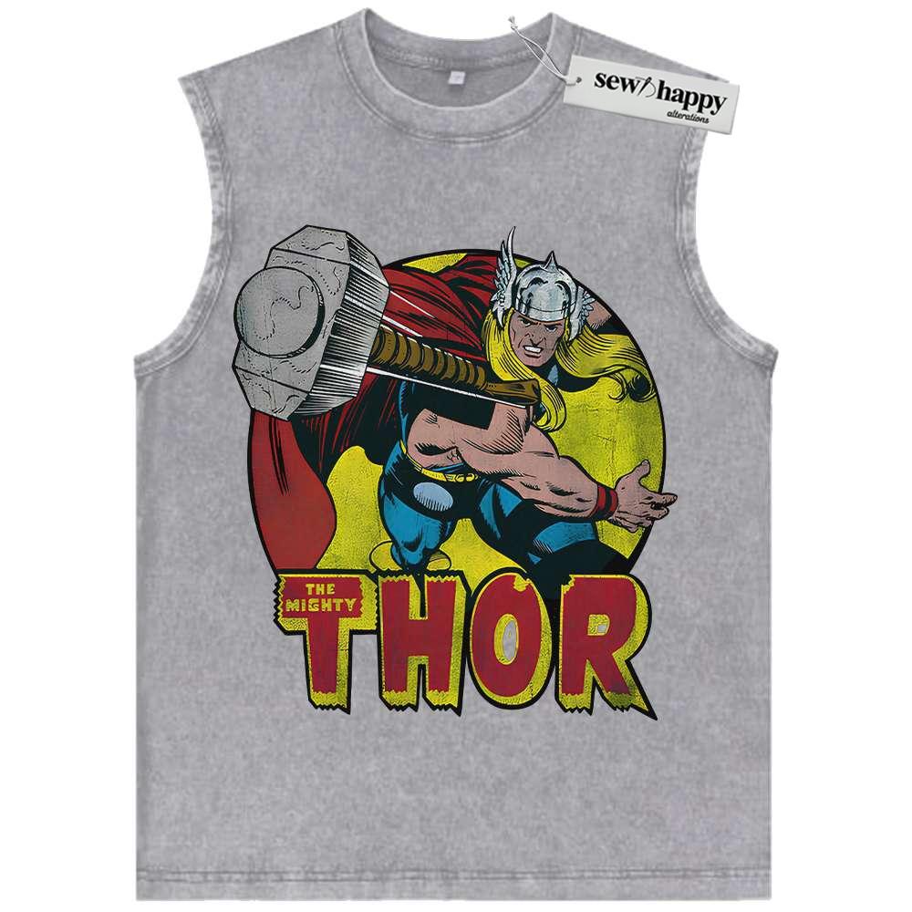 Wash Tank Top Thor Tank Top, Marvel Comics Tank Top, Vintage Tank Top