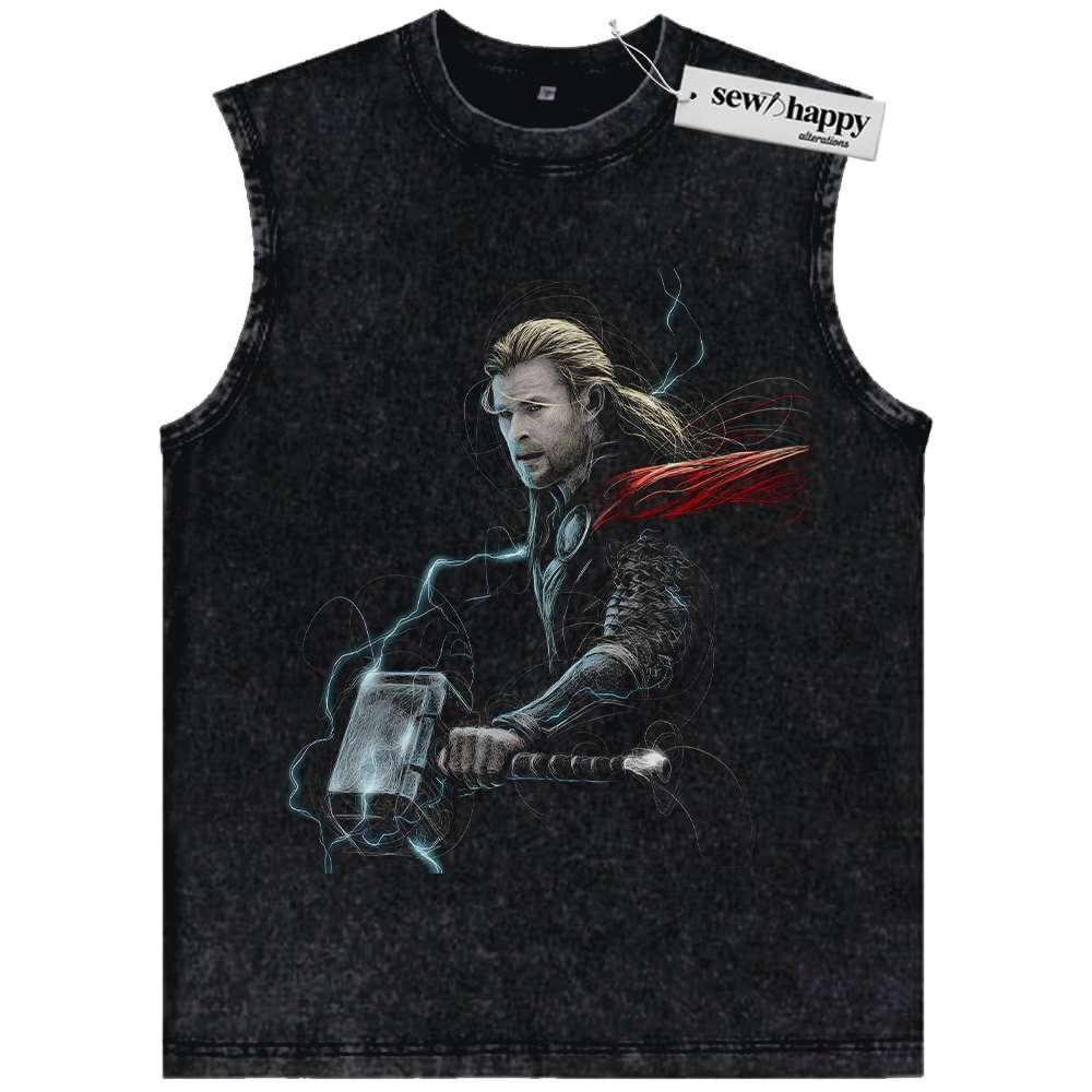 Wash Tank Top Thor Tank Top, Marvel Comics Tank Top, Vintage Tank Top