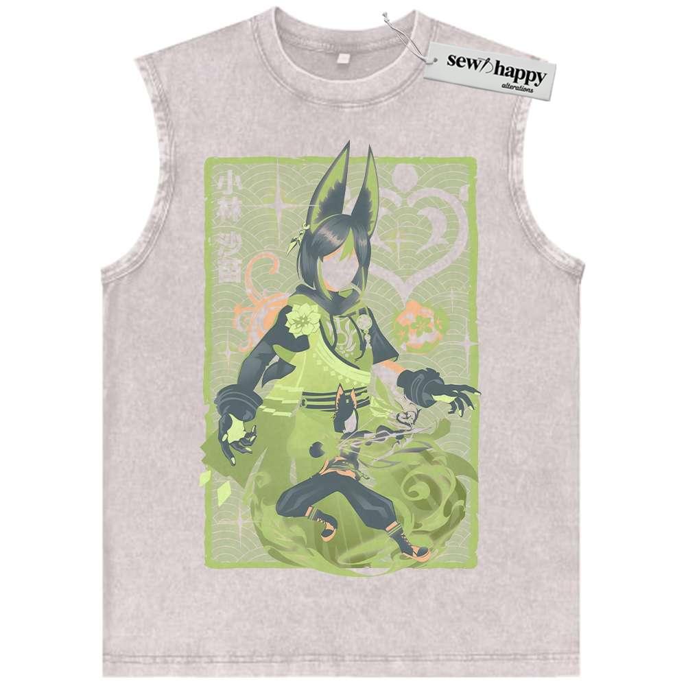 Wash Tank Top Tighnari Tank Top, Genshin Impact Tank Top, Game Tank Top, Vintage Tank Top