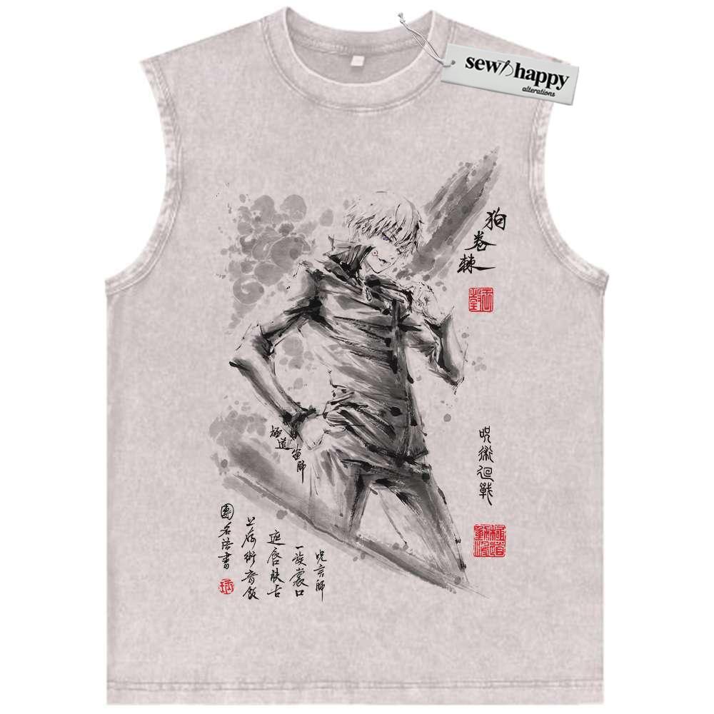 Wash Tank Top Toge Inumaki Tank Top, Jujutsu Kaisen Tank Top, Anime Tank Top, Vintage Tank Top