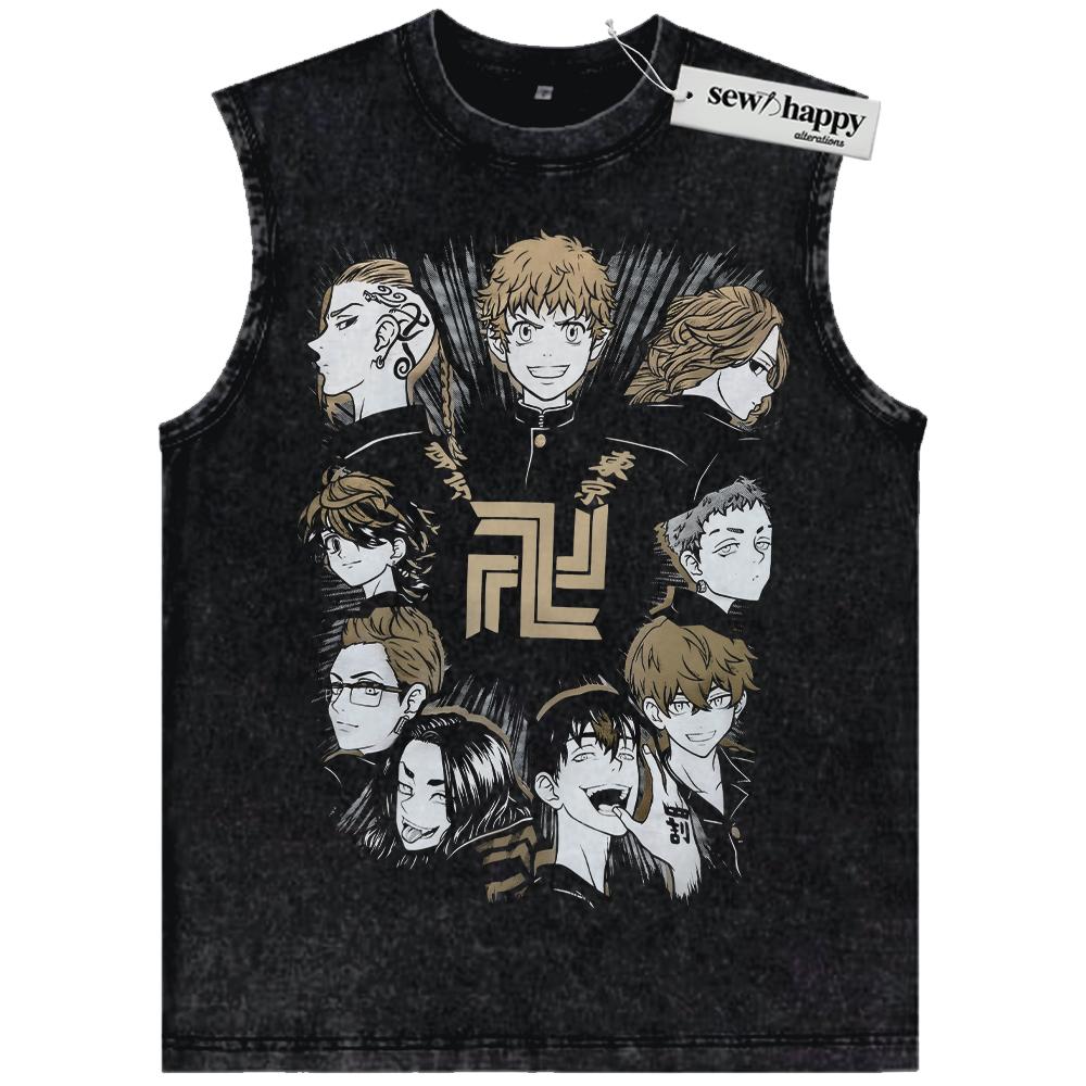 Wash Tank Top Tokyo Revengers Tank Top, Anime Tank Top, Vintage Tank Top