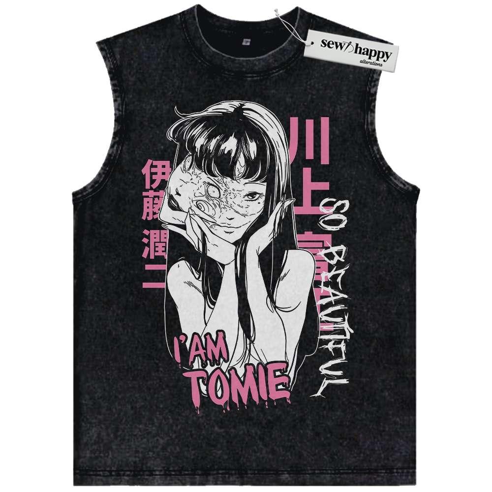 Wash Tank Top Tomie Kawakami Tank Top, Junji Ito Collection Tank Top, Anime Tank Top, Vintage Tank Top