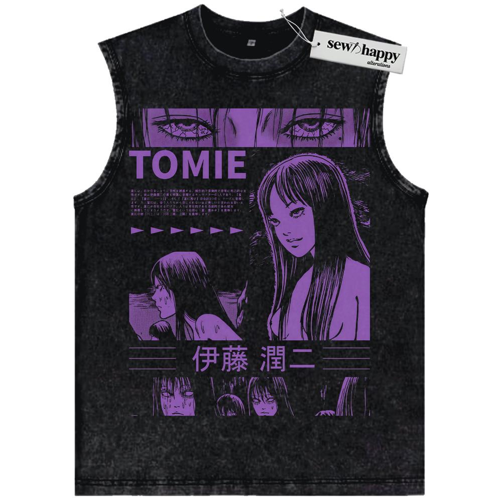 Wash Tank Top Tomie Kawakami Tank Top, Junji Ito Tank Top, Halloween Tank Top, Horror Tank Top, Anime Tank Top, Vintage Tank Top