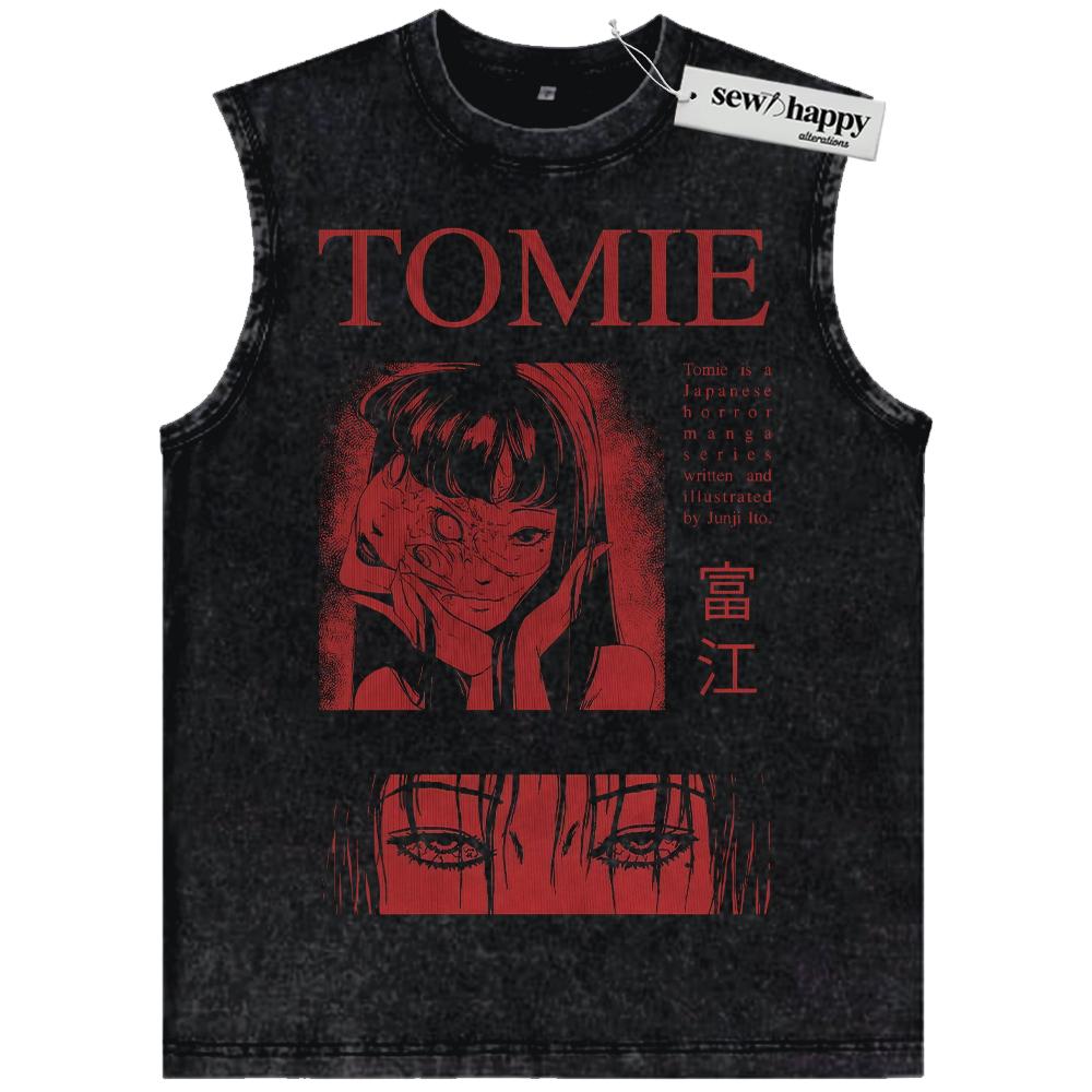 Wash Tank Top Tomie Kawakami Tank Top, Junji Ito Tank Top, Halloween Tank Top, Horror Tank Top, Anime Tank Top, Vintage Tank Top