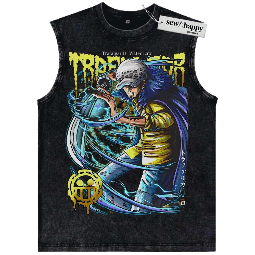 Wash Tank Top Trafalgar D Water Law Tank Top, One Piece Tank Top, Anime Tank Top, Vintage Tank Top