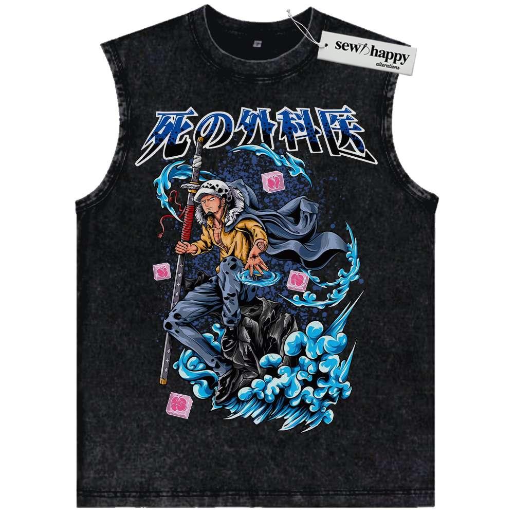 Wash Tank Top Trafalgar D Water Law Tank Top, One Piece Tank Top, Anime Tank Top, Vintage Tank Top