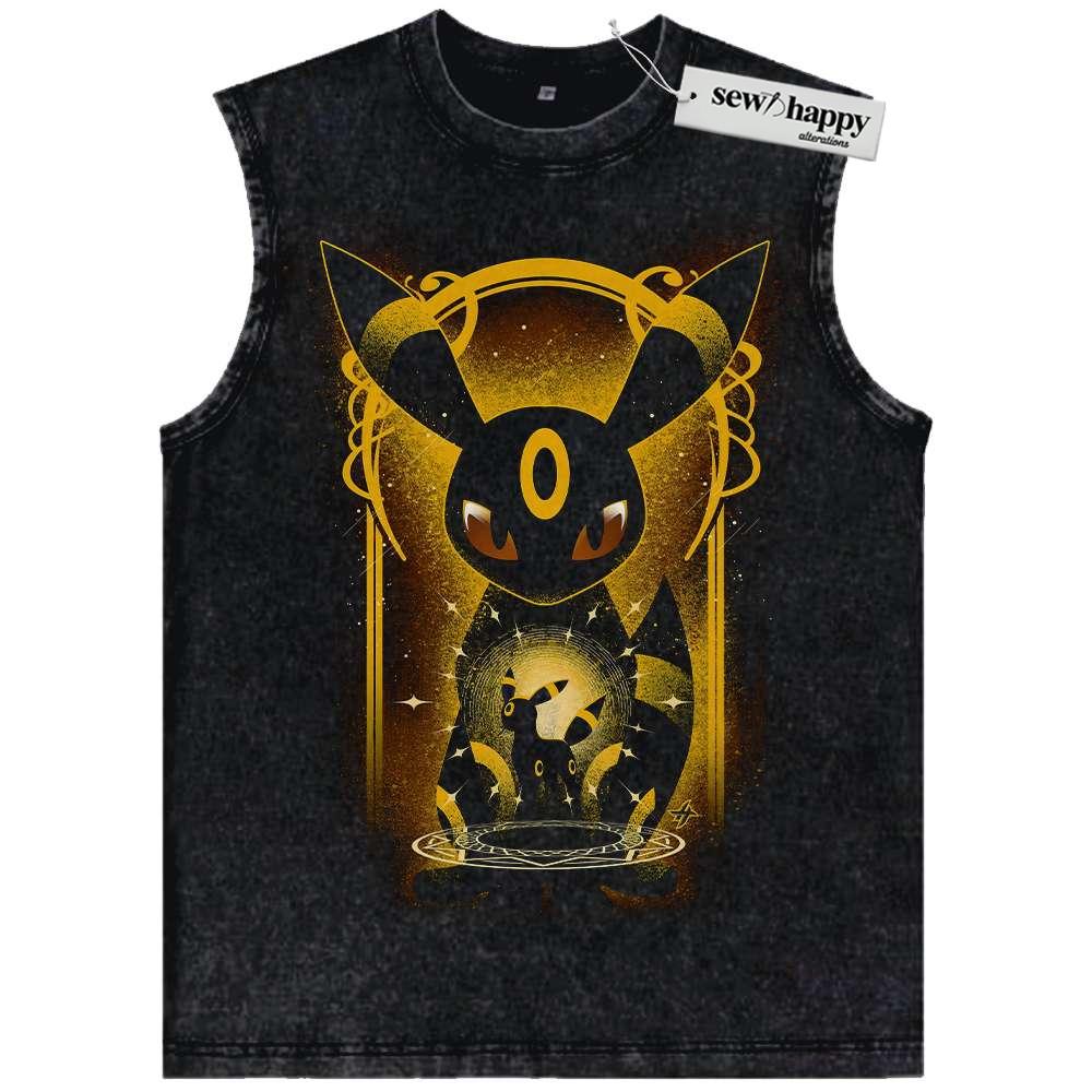 Wash Tank Top Umbreon Tank Top, Pokemon Tank Top, PKM Tank Top, Anime Tank Top, Vintage Tank Top
