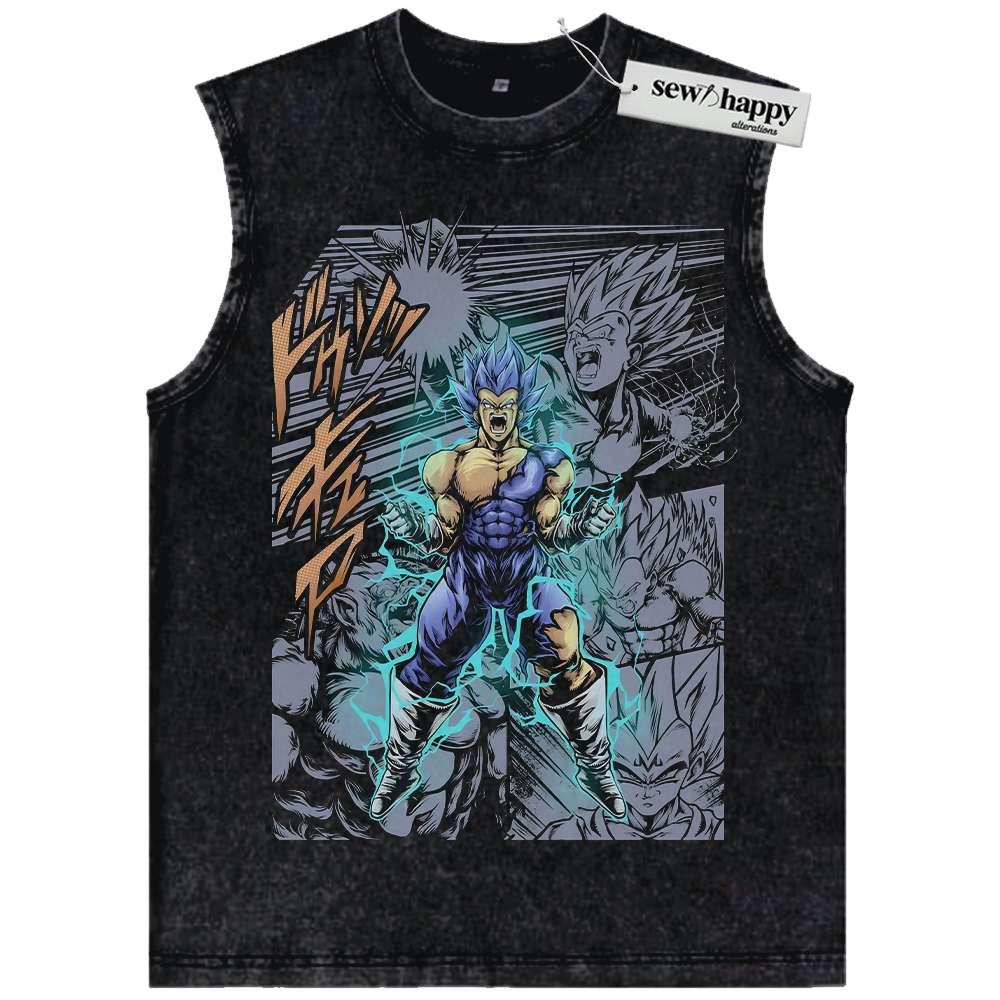 Wash Tank Top Vegeta Tank Top, Dragon Ball Tank Top, Anime Tank Top, Vintage Tank Top