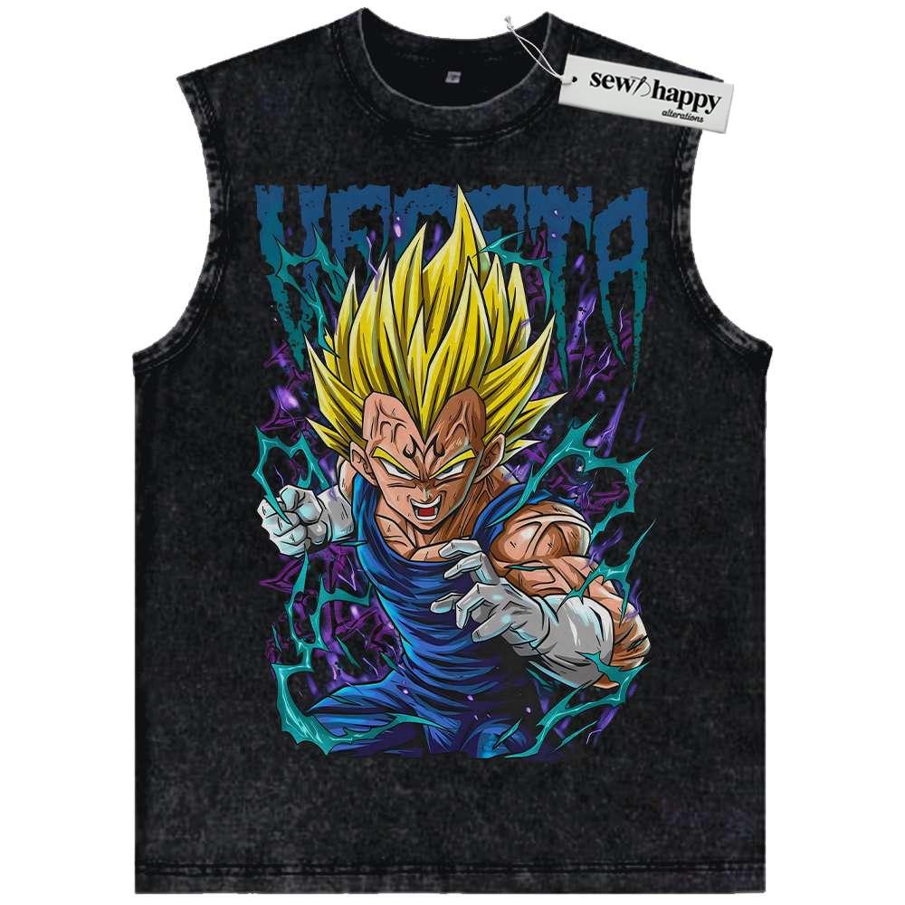 Wash Tank Top Vegeta Tank Top, Dragon Ball Tank Top, Anime Tank Top, Vintage Tank Top