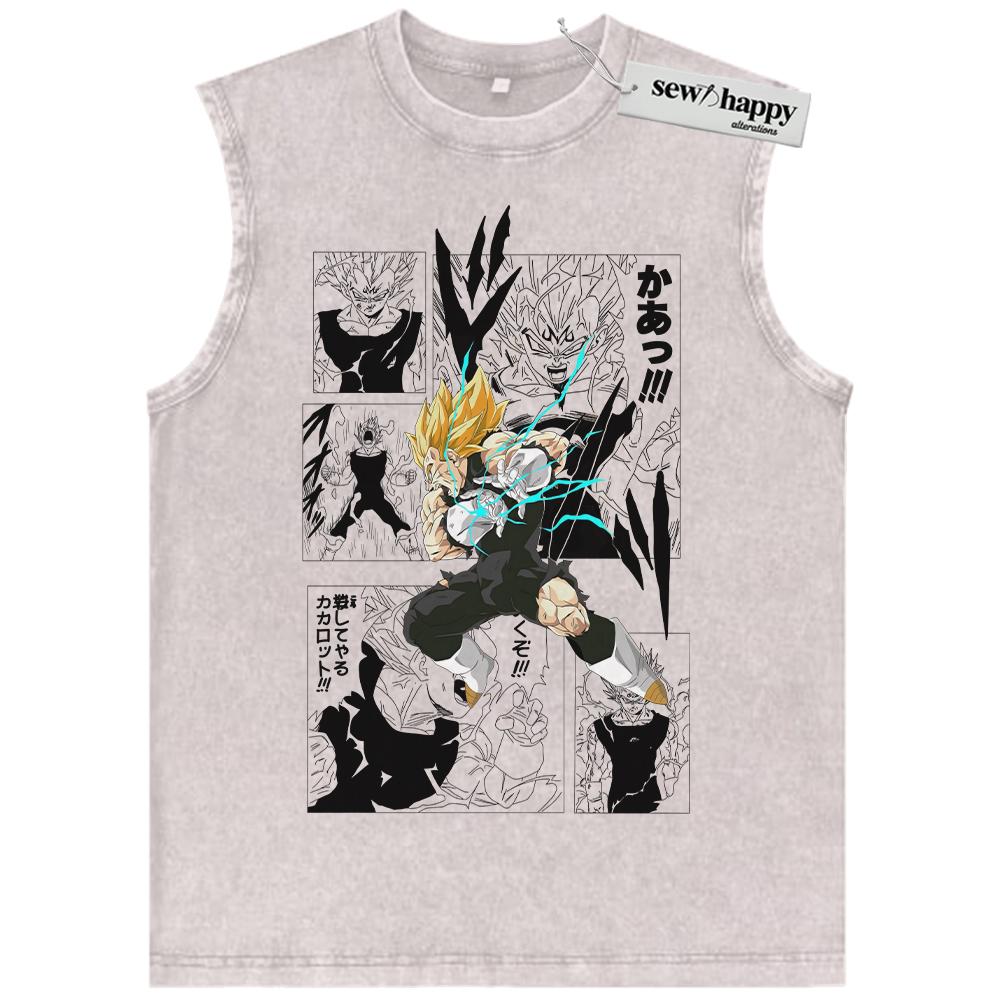Wash Tank Top Vegeta Tank Top, Dragon Ball Tank Top, DBZ Tank Top, Anime Tank Top, Vintage Tank Top