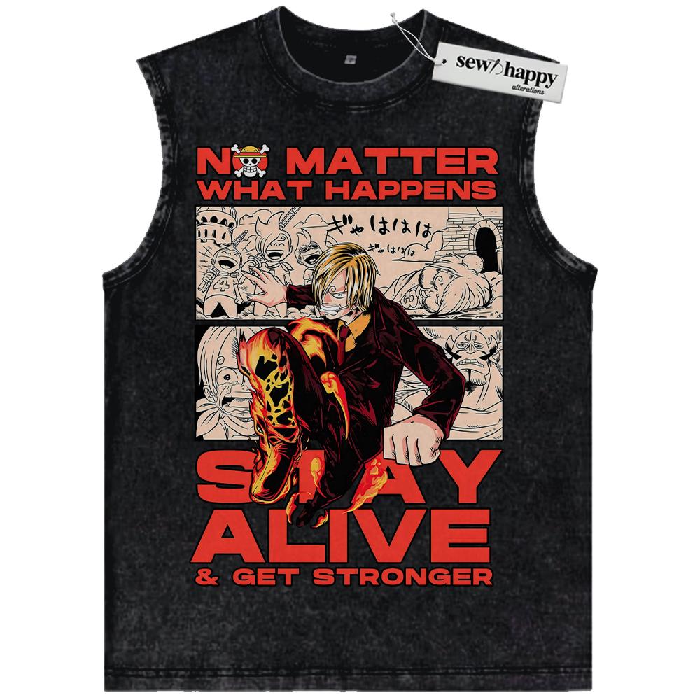 Wash Tank Top Vinsmoke Sanji Tank Top, One Piece Tank Top, Anime Tank Top, Vintage Tank Top