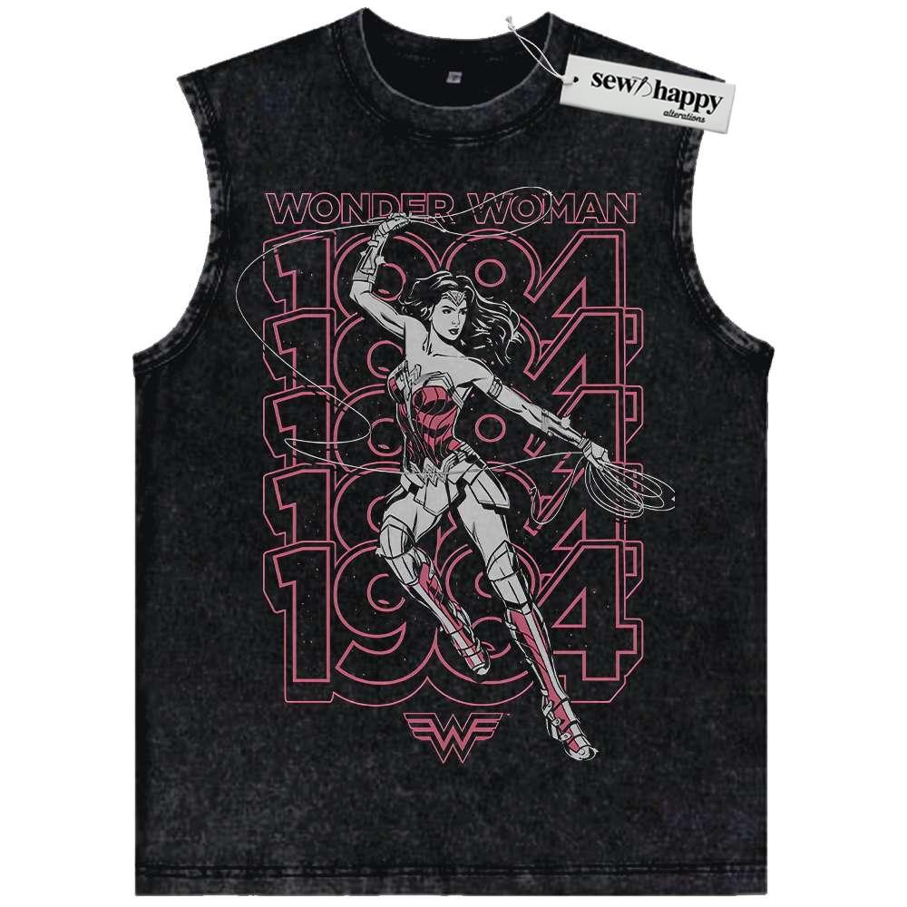 Wash Tank Top Wonder Woman Tank Top, Comic Tank Top, Vintage Tank Top