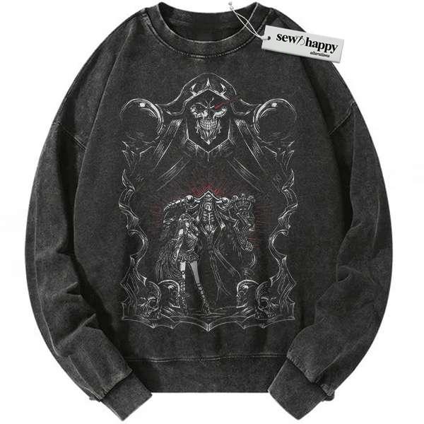 Wash Sweatshirt Ainz Ooal Gown Sweatshirt, Albedo Sweatshirt, Overlord Sweatshirt, Anime Sweatshirt, Vintage Sweatshirt