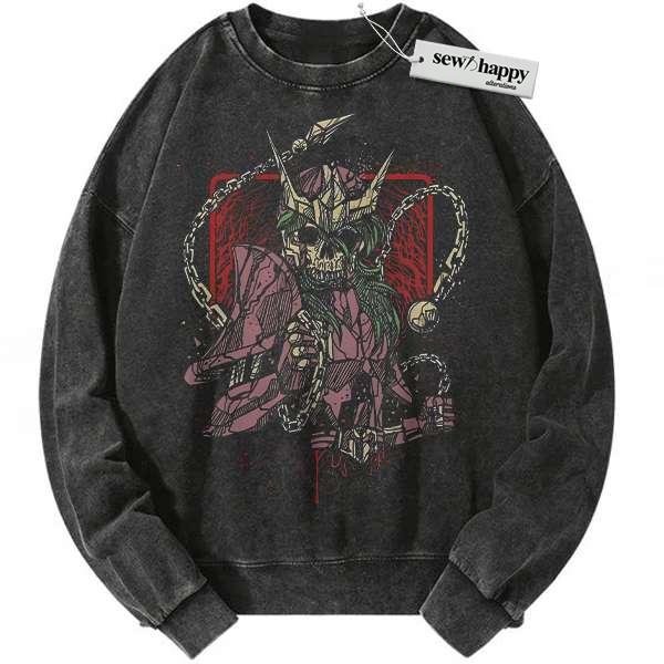 Wash Sweatshirt Andromeda Shun Sweatshirt, Saint Seiya Sweatshirt, Anime Sweatshirt, Vintage Sweatshirt