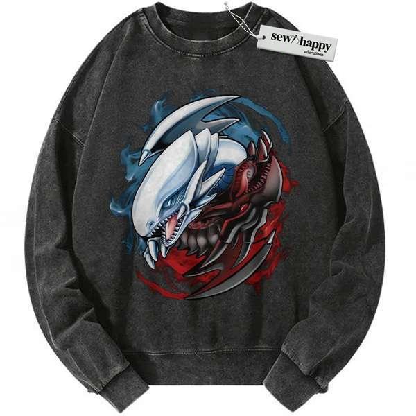 Wash Sweatshirt Anime Sweatshirt, Vintage Sweater