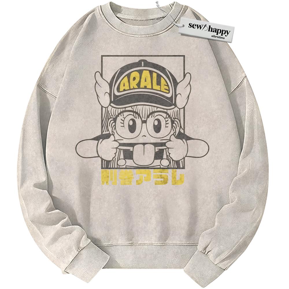 Wash Sweatshirt Arale Norimaki Sweatshirt, Dr Slump Sweatshirt, Anime Sweatshirt, Vintage Sweater