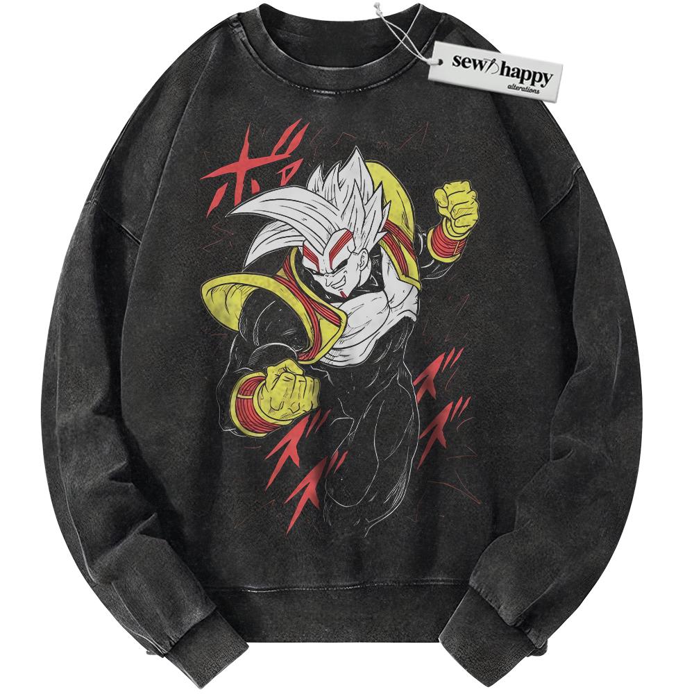 Wash Sweatshirt Baby Vegeta Sweatshirt, Dragon Ball Sweatshirt, Anime Sweatshirt, Vintage Sweater