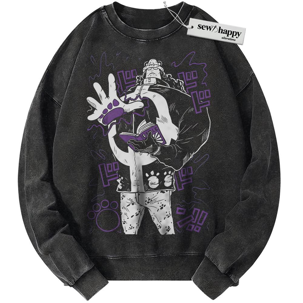 Wash Sweatshirt Bartholomew Kuma Sweatshirt, One Piece Sweatshirt, Anime Sweatshirt, Vintage Sweater
