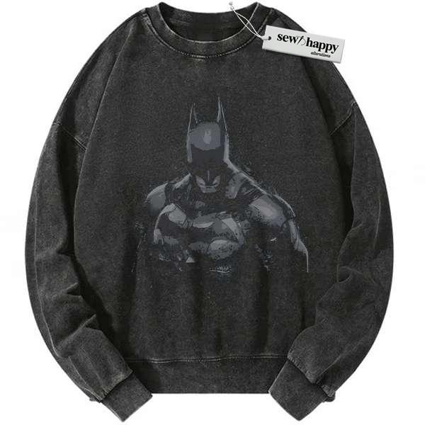 Wash Sweatshirt Batman Sweatshirt, Vintage Sweater
