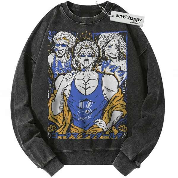 Wash Sweatshirt Buddha Sweatshirt, Record of Ragnarok Sweatshirt, Anime Sweatshirt, Vintage Sweatshirt