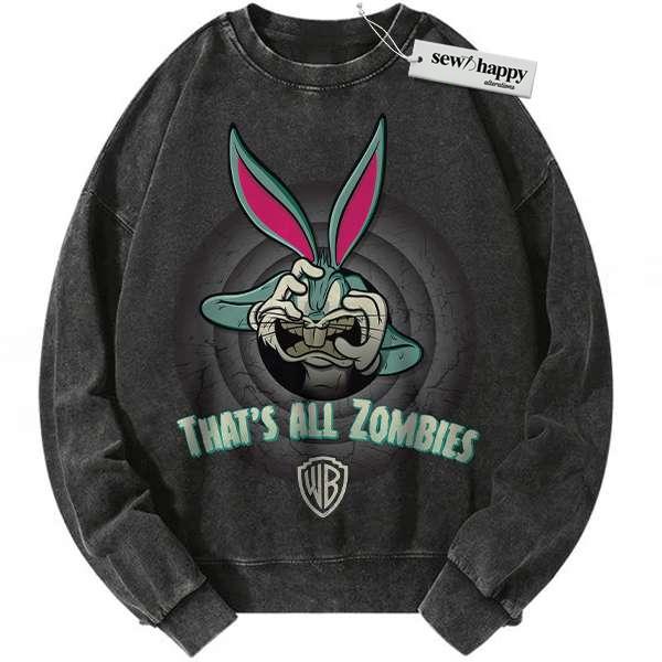 Wash Sweatshirt Bugs Bunny Sweatshirt, Looney Tunes Sweatshirt, Animated Sweatshirt, Vintage Sweater
