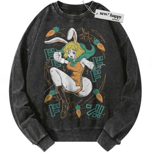 Wash Sweatshirt Carrot Sweatshirt, One Piece Sweatshirt, Anime Sweatshirt, Vintage Sweatshirt