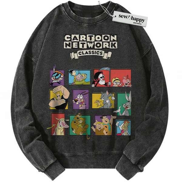 Wash Sweatshirt Cartoon Netword 90's Sweatshirt, Animated Sweatshirt, Vintage Sweater