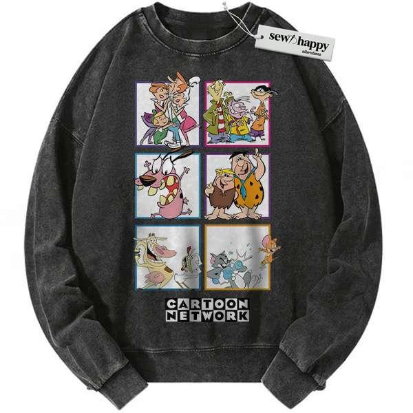 Wash Sweatshirt Cartoon Network Sweatshirt, Animated Sweatshirt, Vintage Sweater