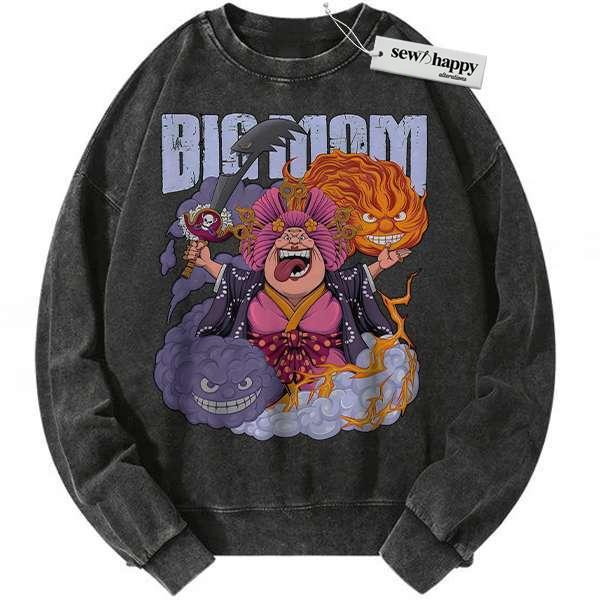 Wash Sweatshirt Charlotte Linlin Sweatshirt, Big Mom Sweatshirt, One Piece Sweatshirt, Anime Sweatshirt, Vintage Sweater