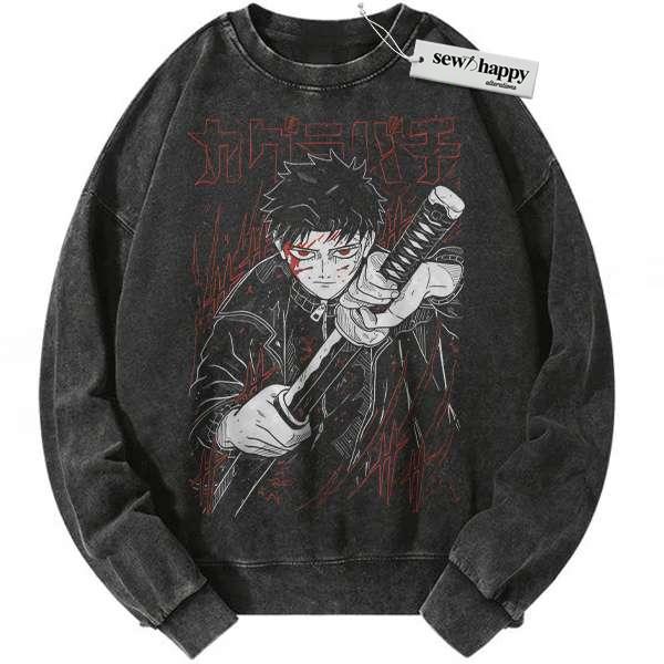 Wash Sweatshirt Chihiro Rokuhira Sweatshirt, Kagurabachi Sweatshirt, Anime Sweatshirt, Vintage Sweatshirt