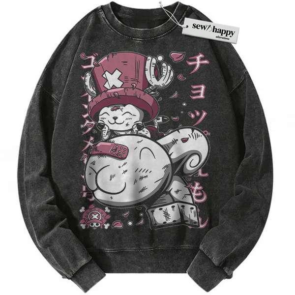 Wash Sweatshirt Chopper Sweatshirt, One Piece Sweatshirt, Anime Sweatshirt, Vintage Sweatshirt