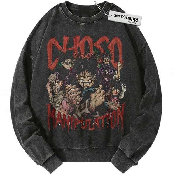 Wash Sweatshirt Choso Sweatshirt, Jujutsu Kaisen Sweatshirt, Anime Sweatshirt, Vintage Sweater