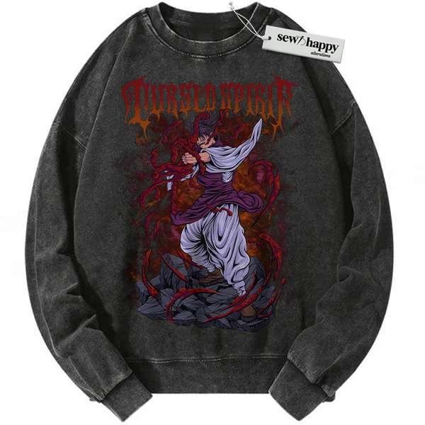 Wash Sweatshirt Choso Sweatshirt, Jujutsu Kaisen Sweatshirt, Anime Sweatshirt, Vintage Sweater