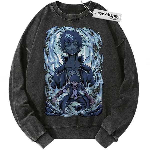 Wash Sweatshirt Dabi Sweatshirt, MHA Sweatshirt, Anime Sweatshirt, Vintage Sweatshirt
