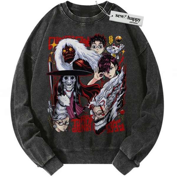 Wash Sweatshirt Dandadan Sweatshirt, Anime Sweatshirt, Vintage Sweatshirt