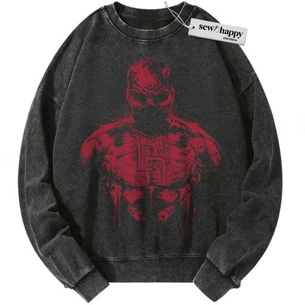 Wash Sweatshirt Daredevil Sweatshirt, Marvel Comics Sweatshirt, Vintage Sweater