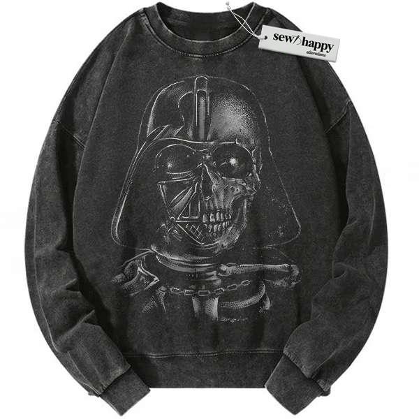 Wash Sweatshirt Darth Vader Sweatshirt, Star Wars Sweatshirt, Movie Sweatshirt, Vintage Sweatshirt
