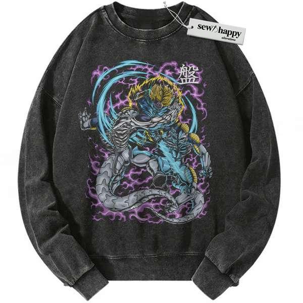 Wash Sweatshirt DBZ: Trunks Kills Frieza Sweatshirt, Dragon Ball Sweatshirt, Anime Sweatshirt, Vintage Sweatshirt