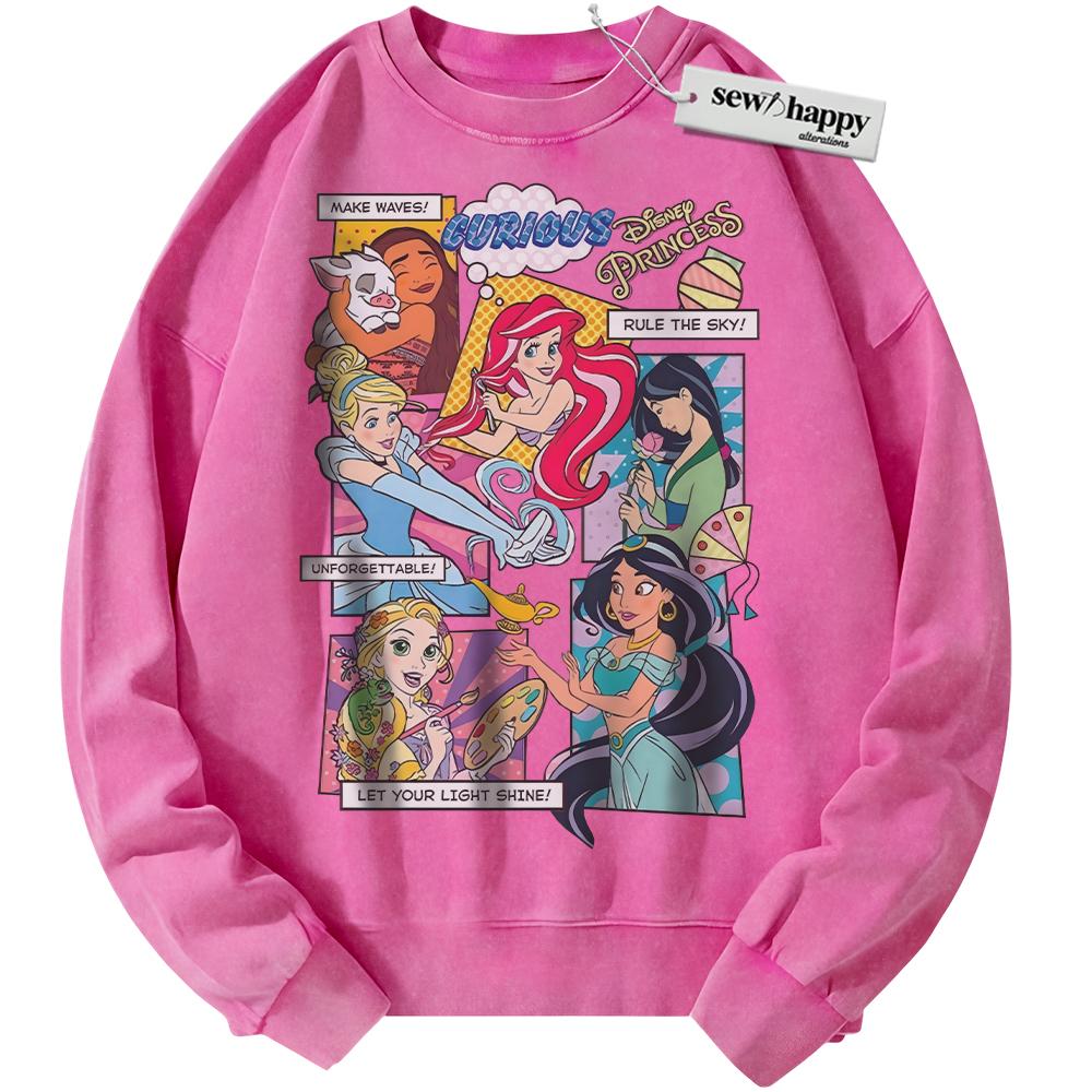 Wash Sweatshirt Disney Princess Sweatshirt, Animated Sweatshirt, Vintage Sweater