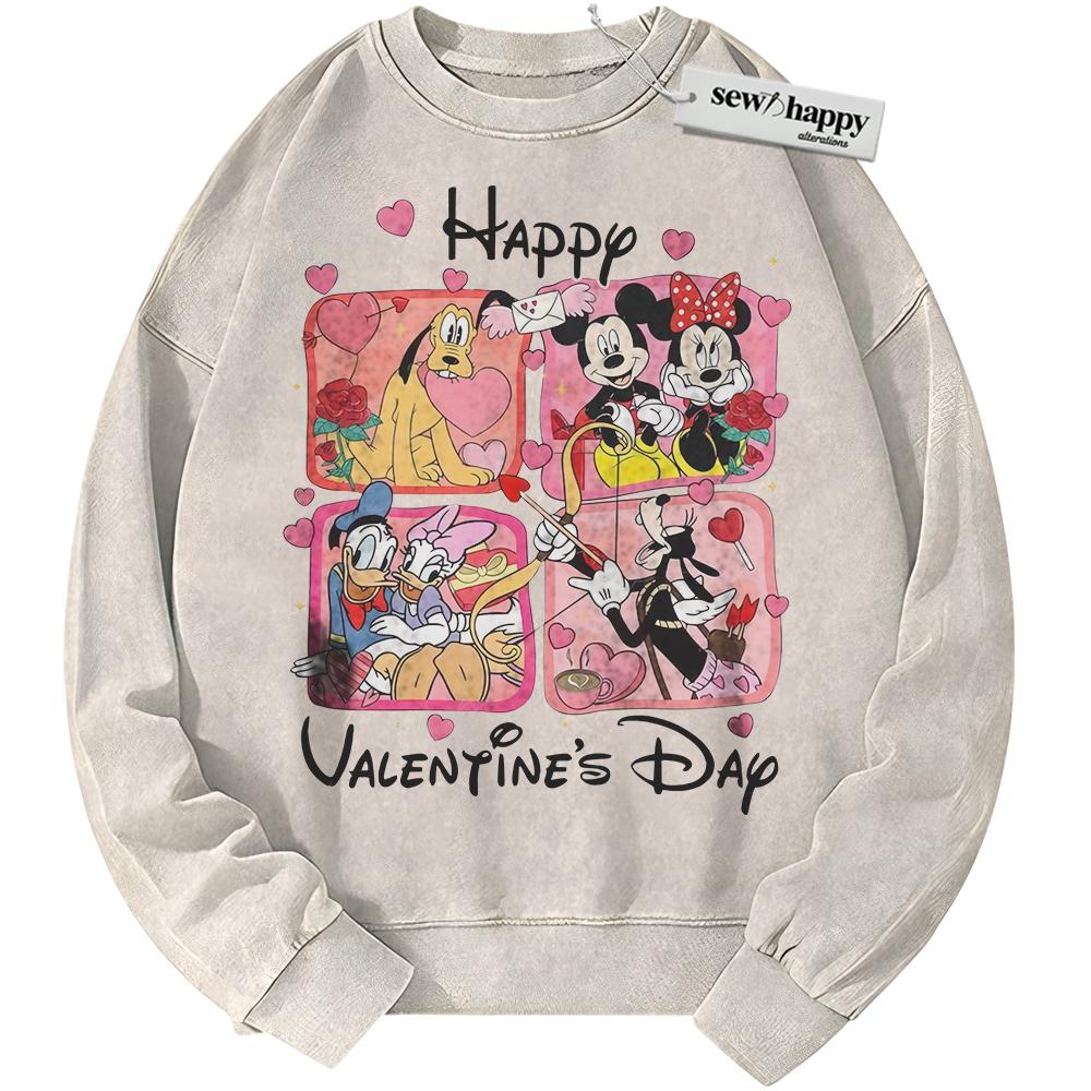 Wash Sweatshirt Donald Duck Sweatshirt, Goofy Sweatshirt, Pluto Sweatshirt, Mickey Mouse Sweatshirt, Valentine Sweatshirt, Animated Sweatshirt, Vintage Sweater