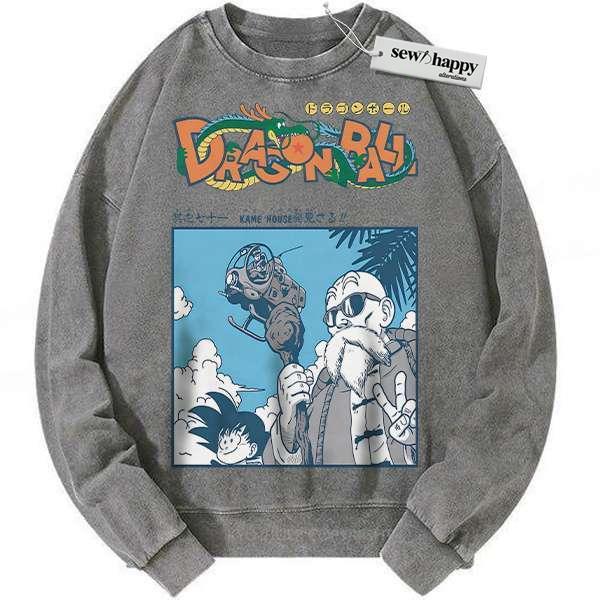 Wash Sweatshirt Dragon Ball Z Sweatshirt, DBZ Sweatshirt, Anime Sweatshirt, Vintage Sweater