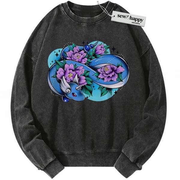 Wash Sweatshirt Dragonair Sweatshirt, Pokemon Sweatshirt, Anime Sweatshirt, Vintage Sweatshirt