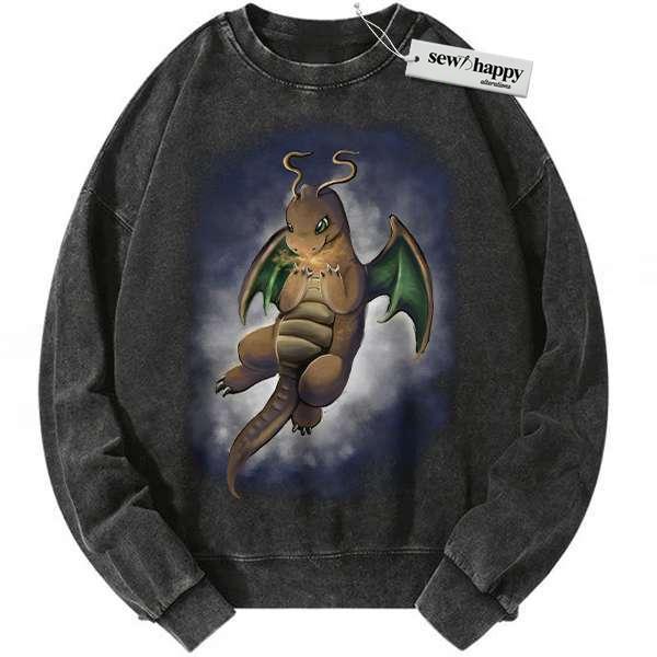 Wash Sweatshirt Dragonite Sweatshirt, Pokemon Sweatshirt, Anime Sweatshirt, Vintage Sweater