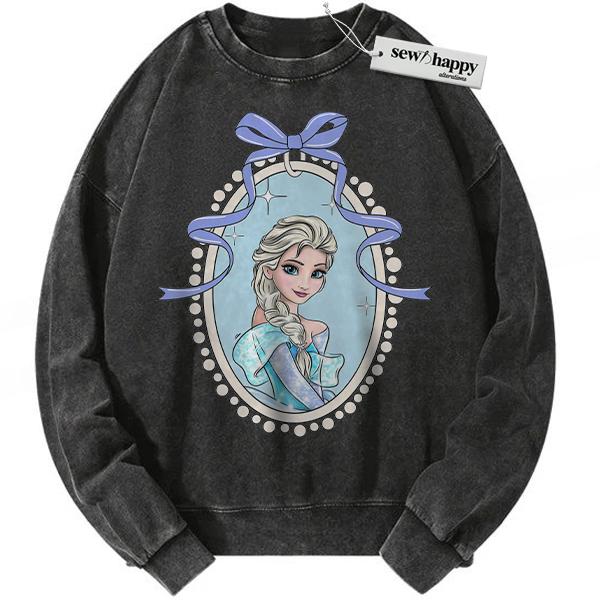 Wash Sweatshirt Elsa Sweatshirt, Frozen Sweatshirt, Animated Sweatshirt, Vintage Sweatshirt Wash Sweatshirt Elsa Sweatshirt, Frozen Sweatshirt, Animated Sweatshirt, Vintage Sweatshirt - Image 1
