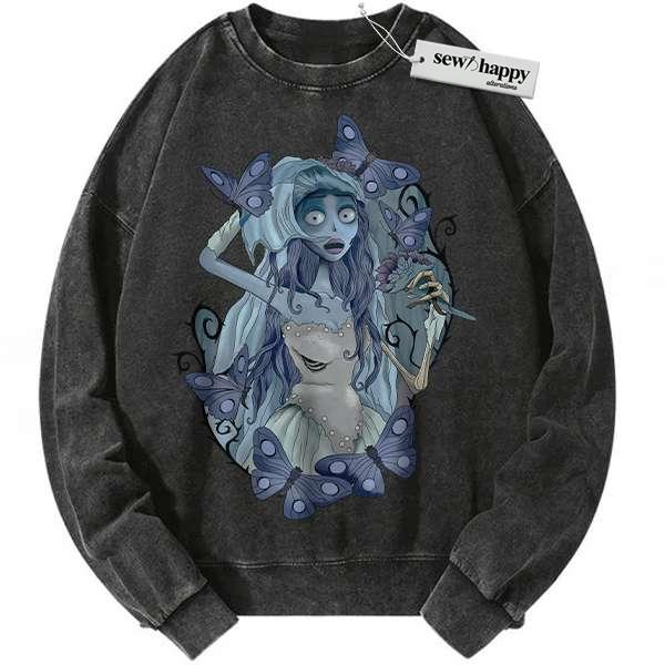 Wash Sweatshirt Emily Sweatshirt, Corpse Bride Sweatshirt, Animated Sweatshirt, Vintage Sweatshirt