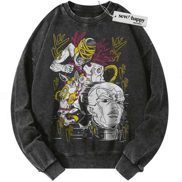 Wash Sweatshirt Enrico Pucci Sweatshirt, JoJo's Bizarre Adventure Sweatshirt, Anime Sweatshirt, Vintage Sweatshirt